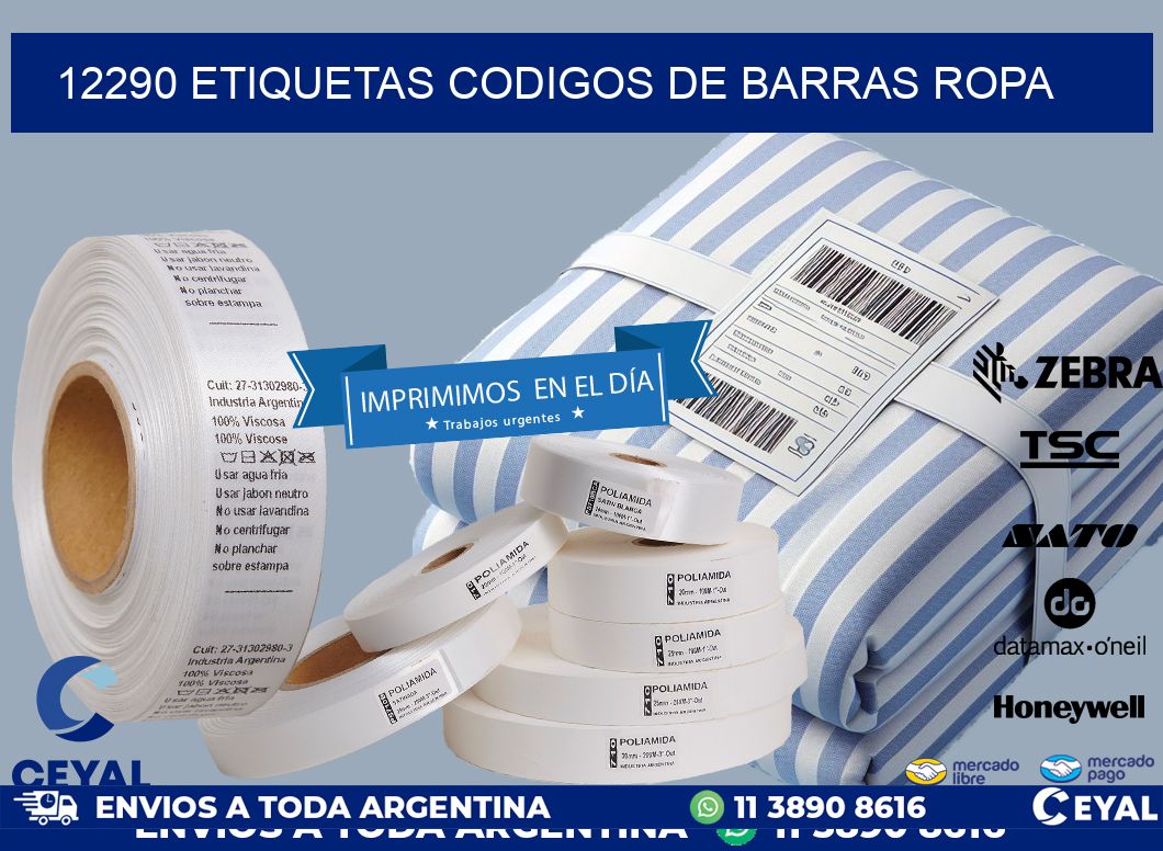 12290 ETIQUETAS CODIGOS DE BARRAS ROPA