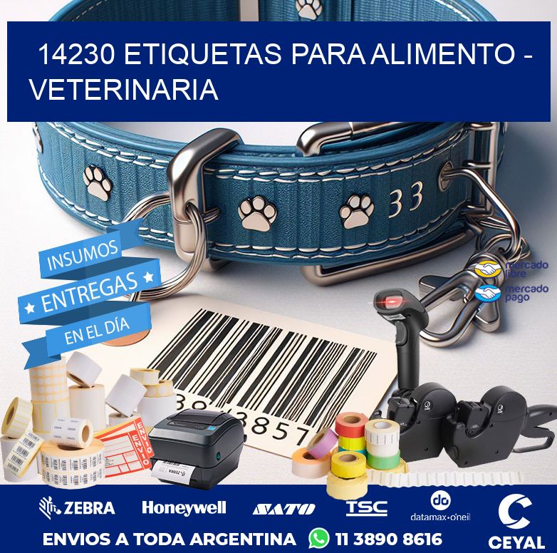 14230 ETIQUETAS PARA ALIMENTO - VETERINARIA