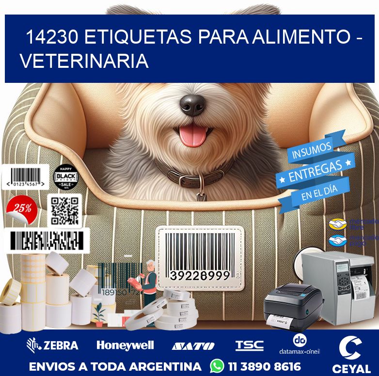 14230 ETIQUETAS PARA ALIMENTO – VETERINARIA