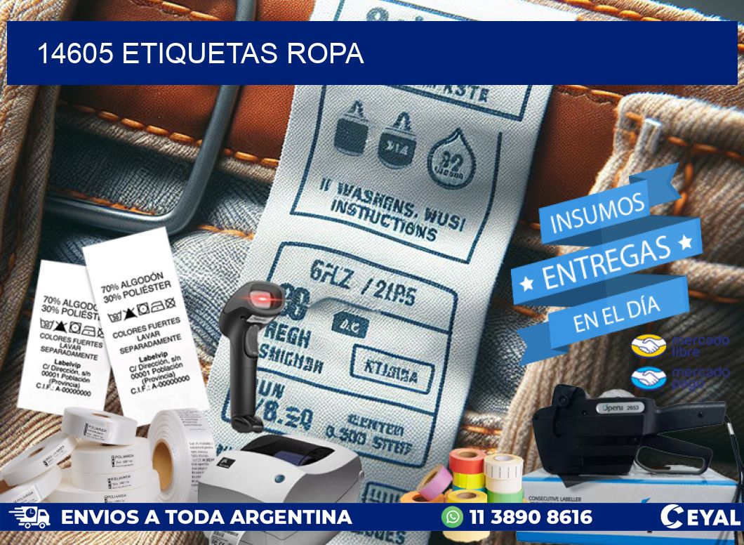 14605 ETIQUETAS ROPA