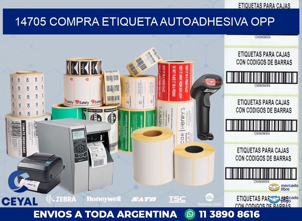 14705 COMPRA ETIQUETA AUTOADHESIVA OPP