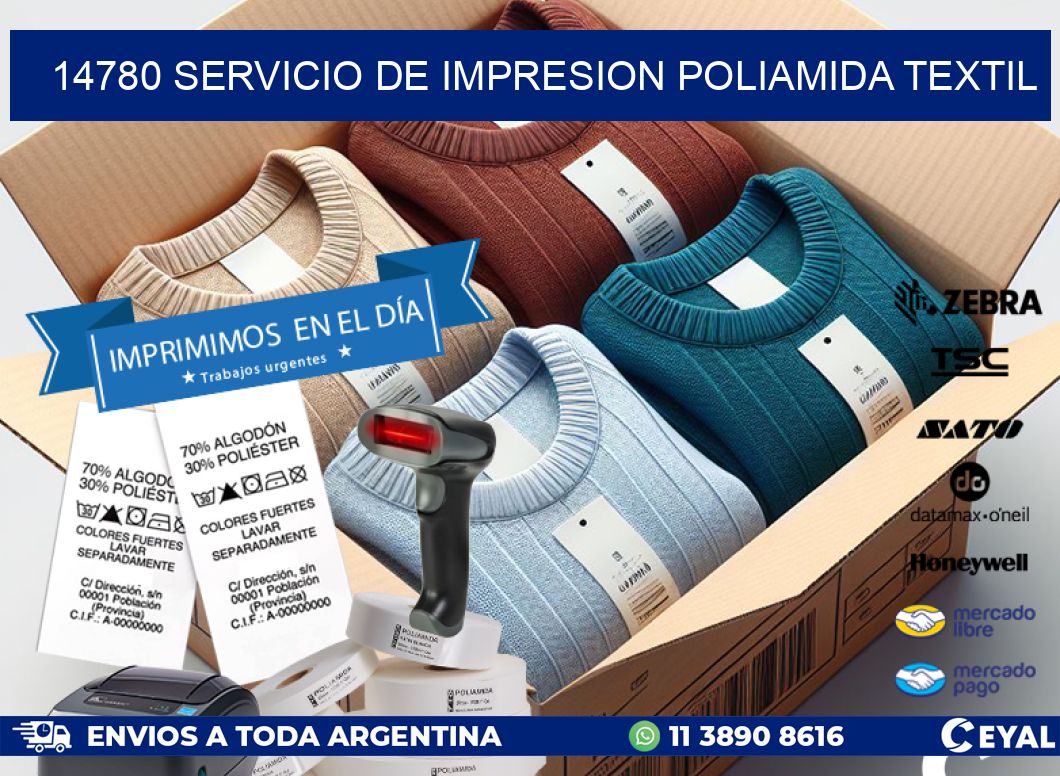 14780 SERVICIO DE IMPRESION POLIAMIDA TEXTIL