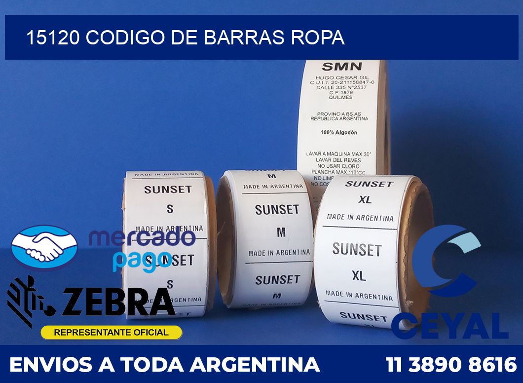 15120 CODIGO DE BARRAS ROPA