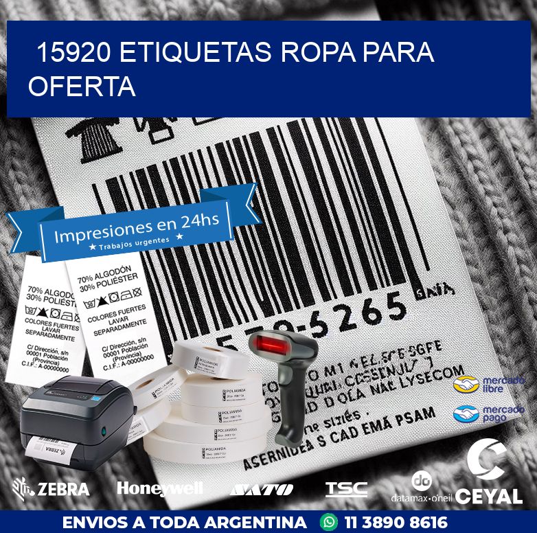 15920 ETIQUETAS ROPA PARA OFERTA