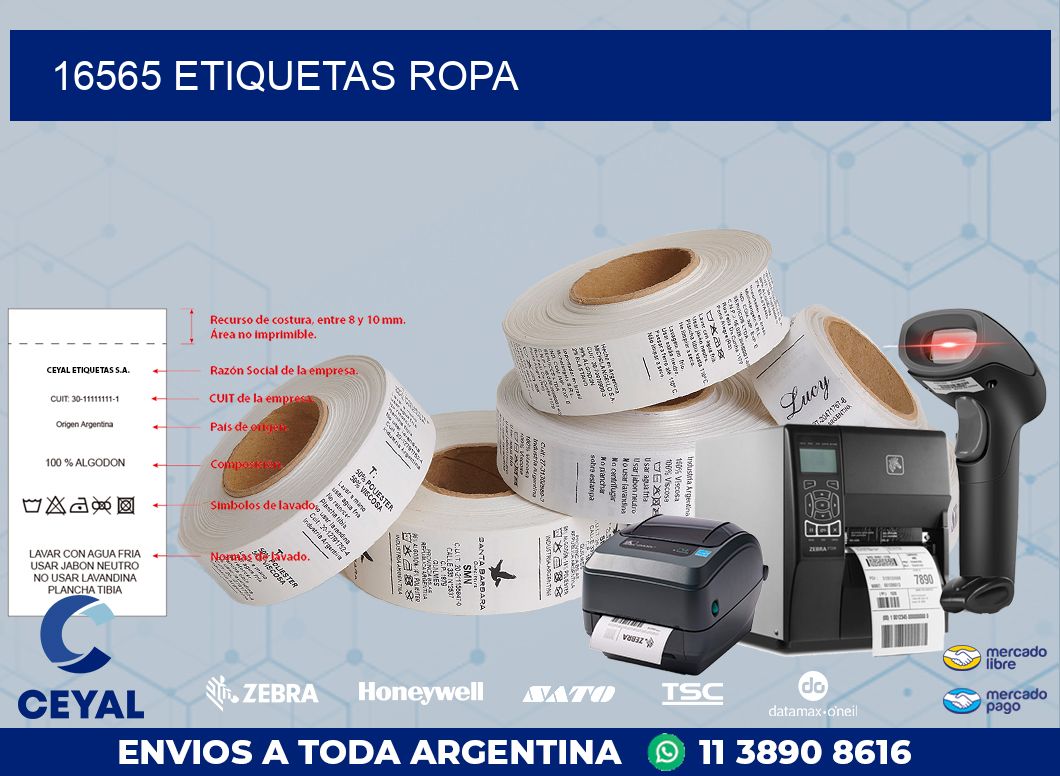 16565 ETIQUETAS ROPA