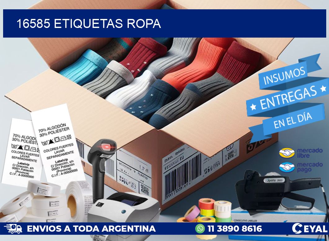 16585 ETIQUETAS ROPA