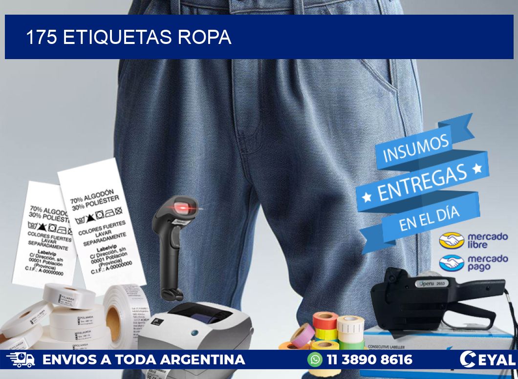 175 ETIQUETAS ROPA