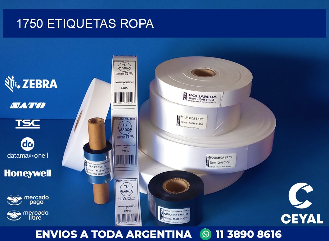 1750 ETIQUETAS ROPA