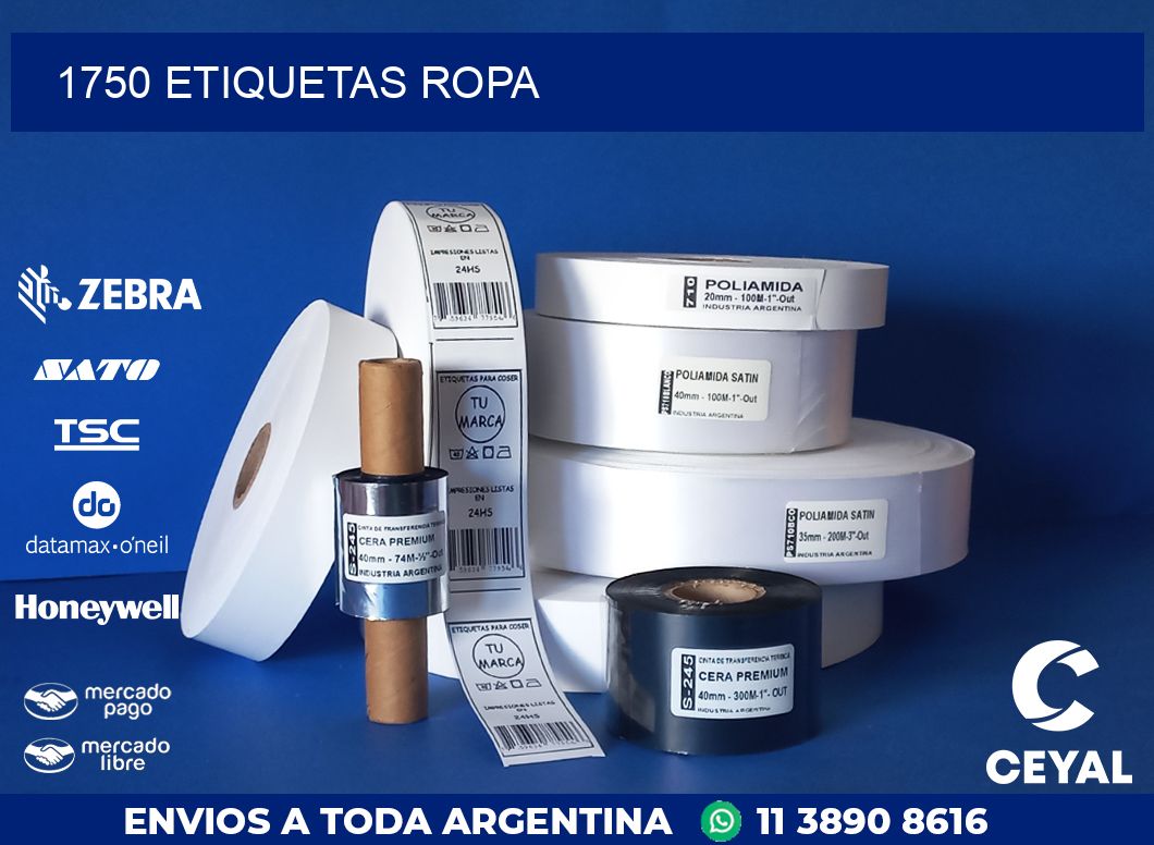 1750 ETIQUETAS ROPA