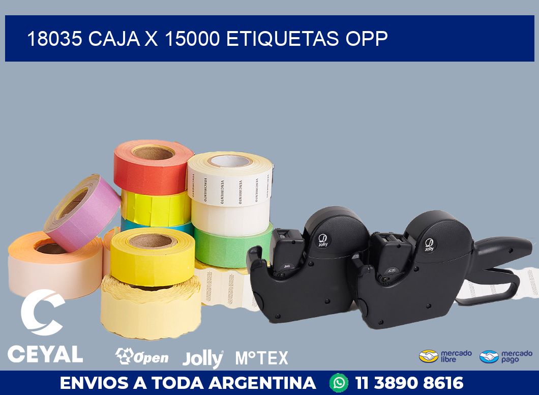 18035 CAJA X 15000 ETIQUETAS OPP