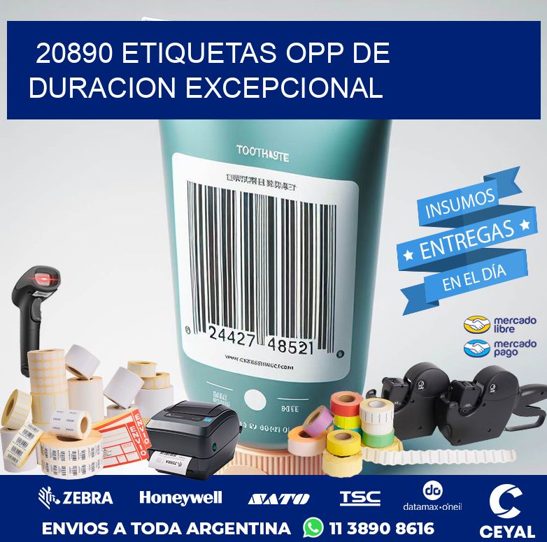 20890 ETIQUETAS OPP DE DURACION EXCEPCIONAL