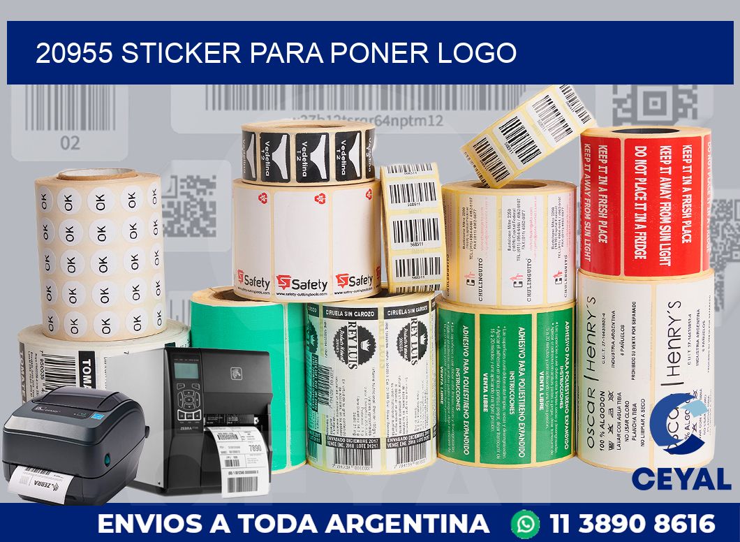 20955 STICKER PARA PONER LOGO