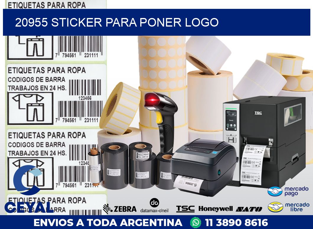 20955 STICKER PARA PONER LOGO