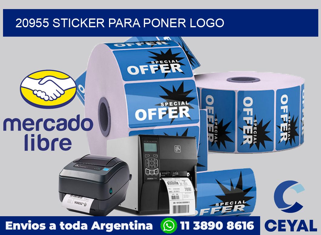 20955 STICKER PARA PONER LOGO