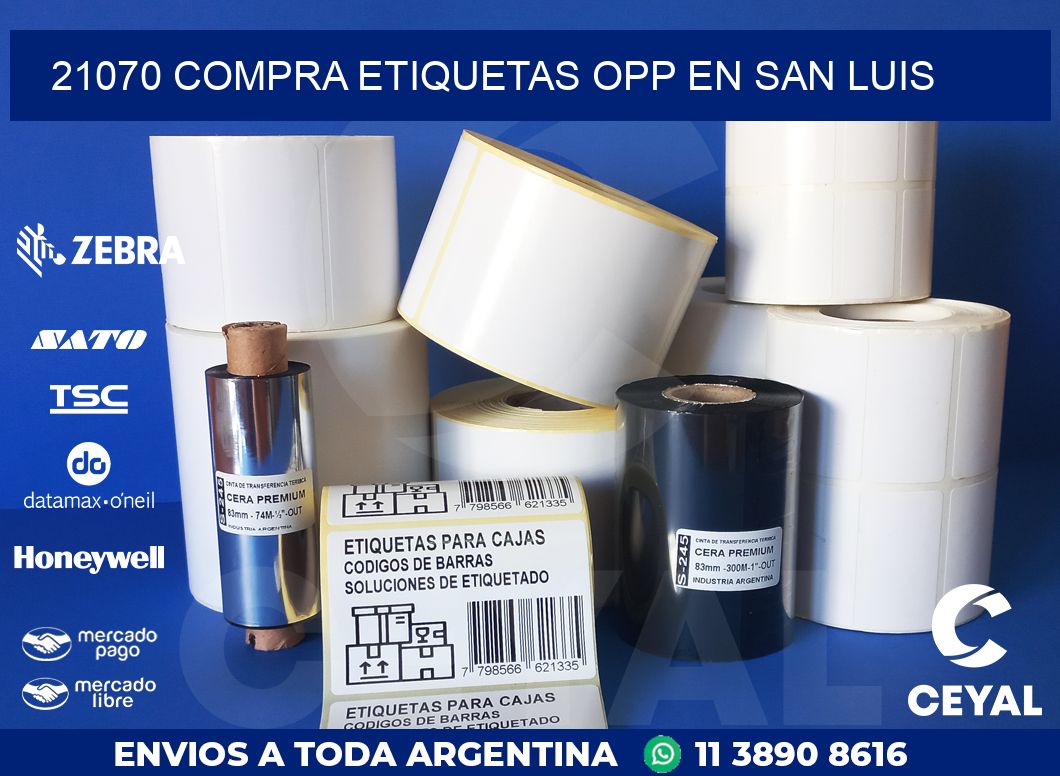 21070 COMPRA ETIQUETAS OPP EN SAN LUIS