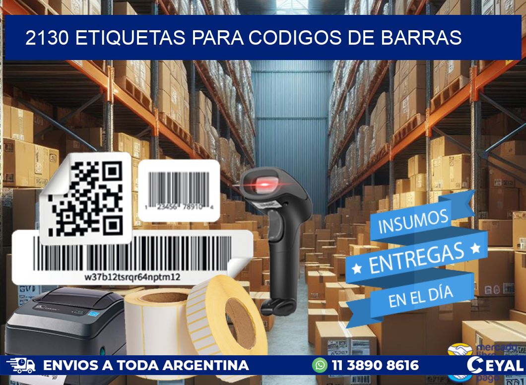 2130 ETIQUETAS PARA CODIGOS DE BARRAS