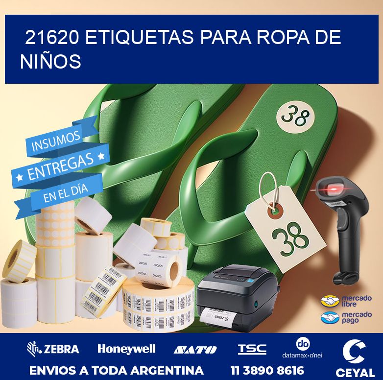 21620 ETIQUETAS PARA ROPA DE NIÑOS