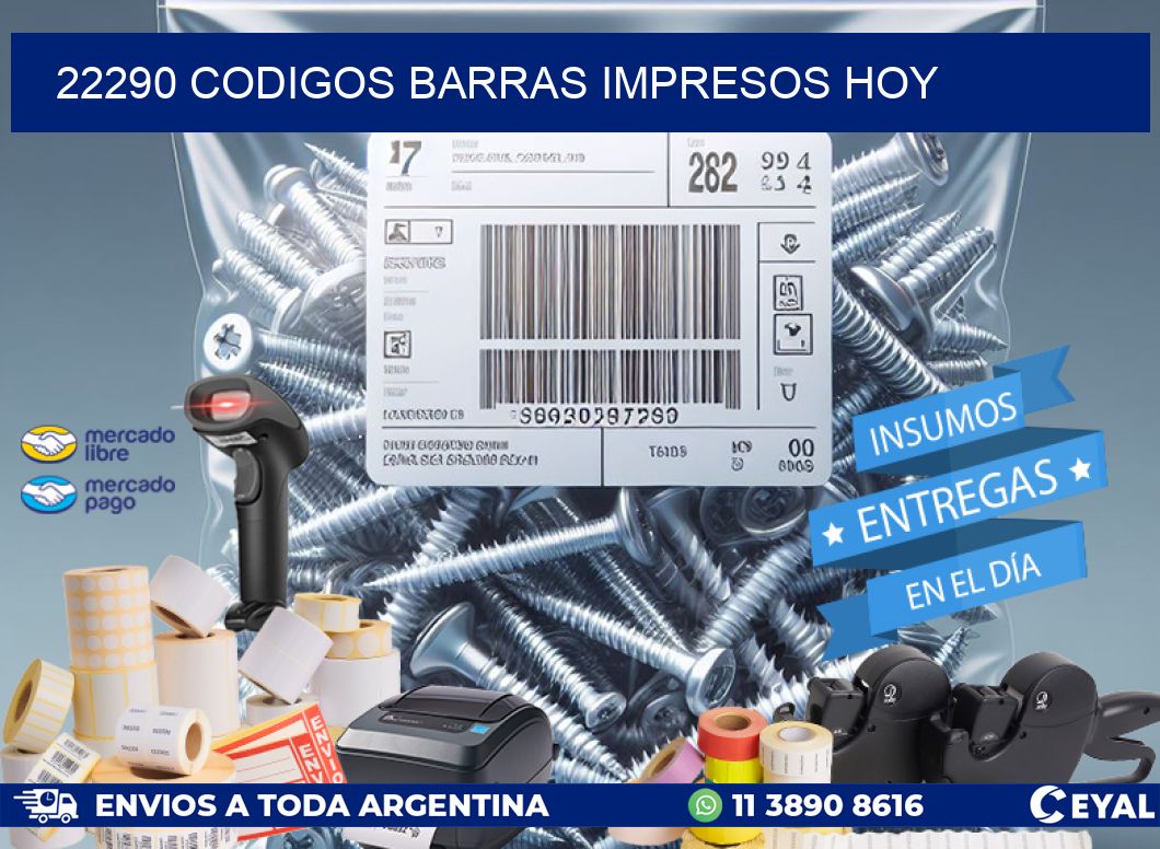 22290 CODIGOS BARRAS IMPRESOS HOY