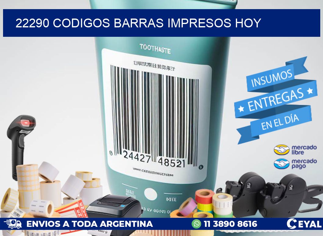 22290 CODIGOS BARRAS IMPRESOS HOY