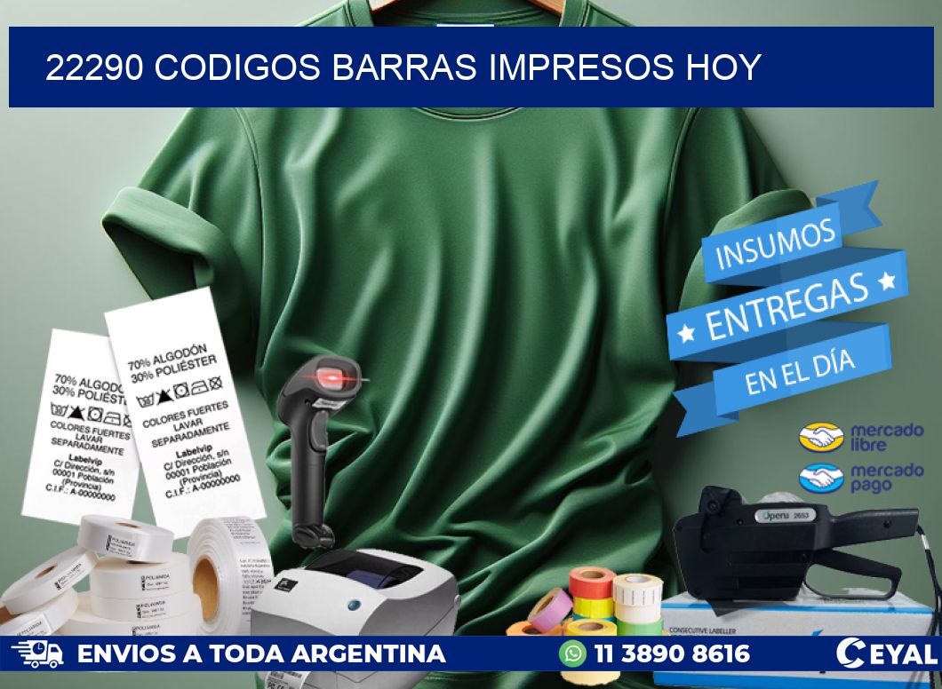 22290 CODIGOS BARRAS IMPRESOS HOY