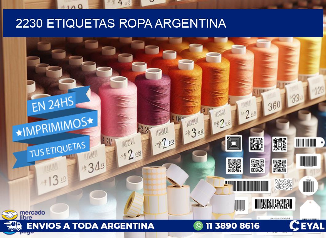 2230 ETIQUETAS ROPA ARGENTINA