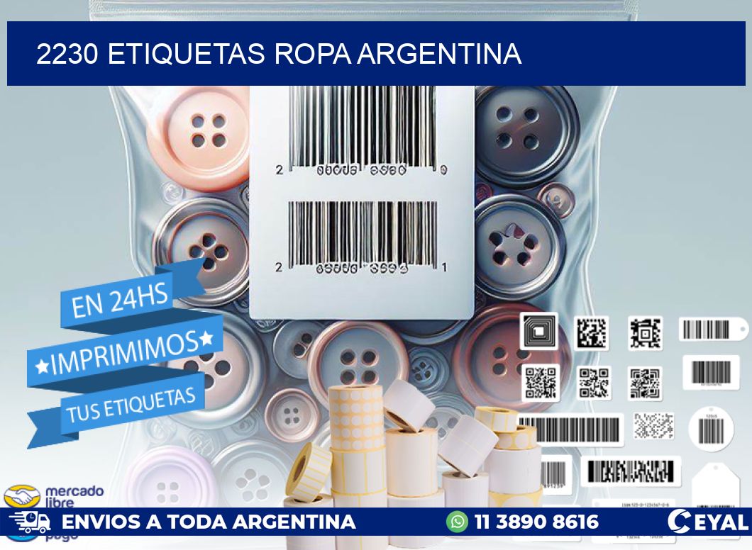 2230 ETIQUETAS ROPA ARGENTINA