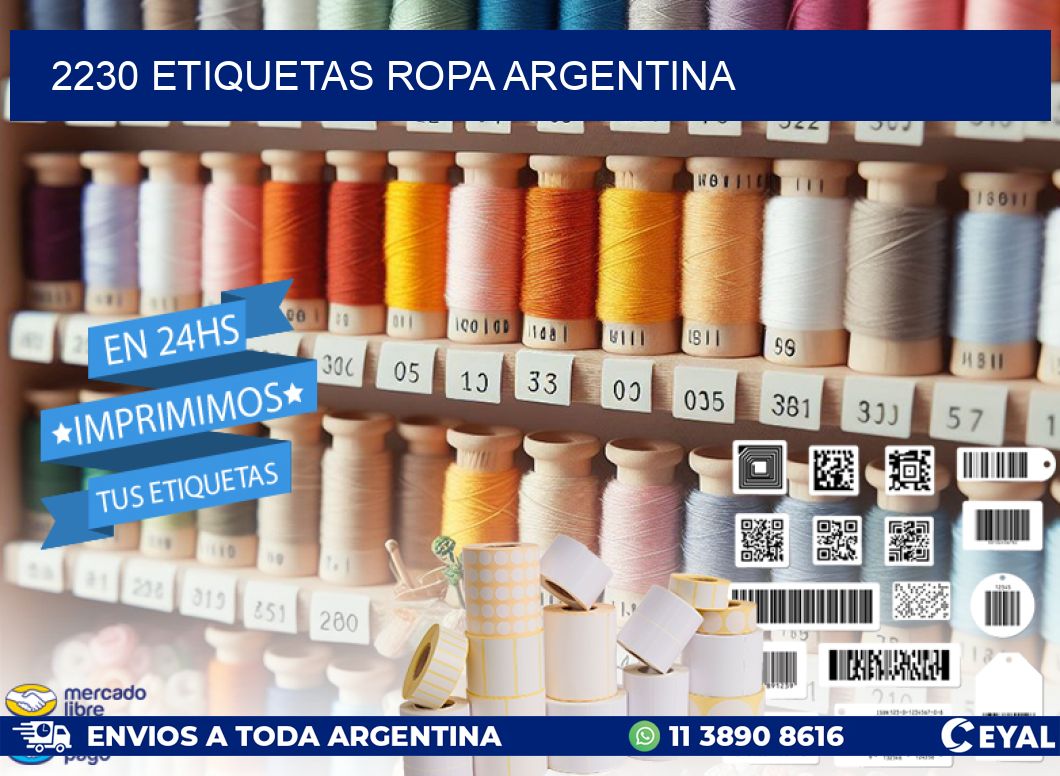 2230 ETIQUETAS ROPA ARGENTINA