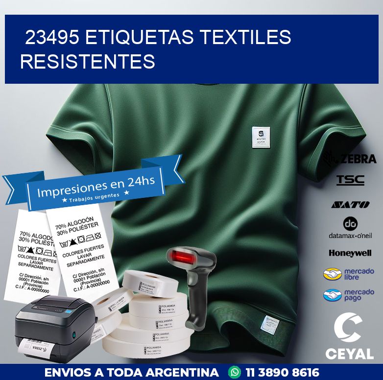 23495 ETIQUETAS TEXTILES RESISTENTES