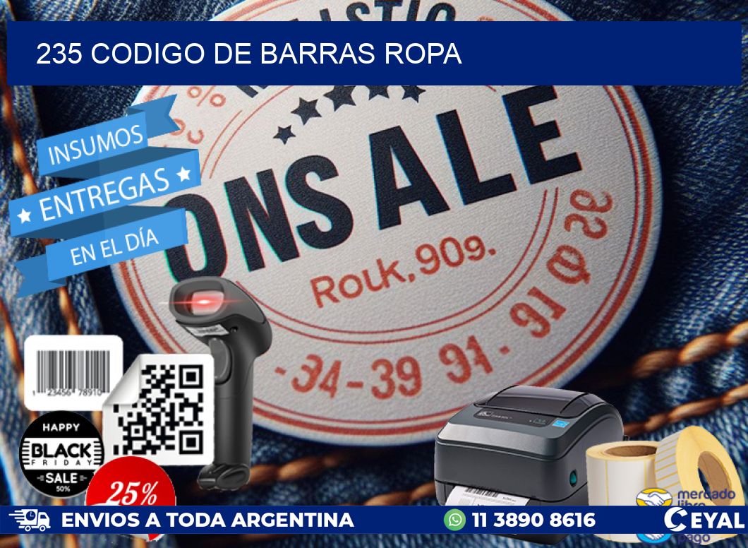 235 CODIGO DE BARRAS ROPA