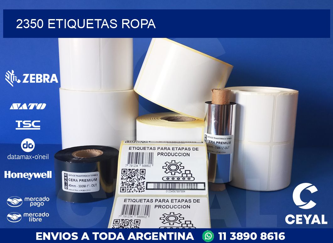 2350 ETIQUETAS ROPA