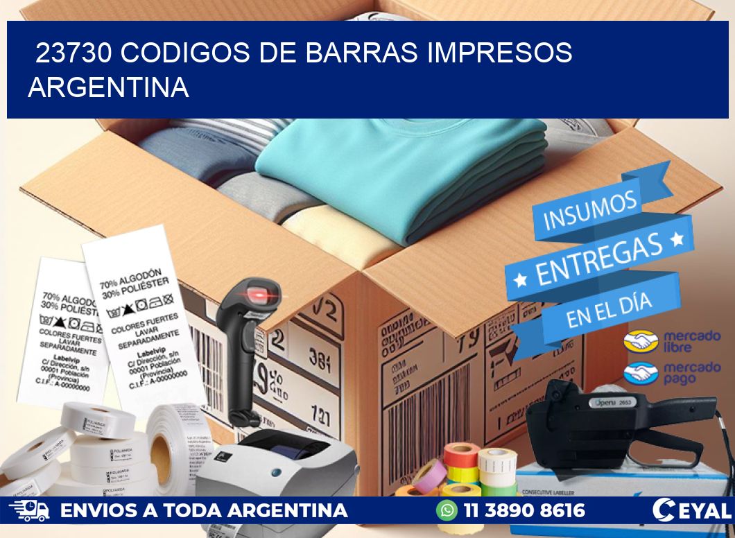 23730 Codigos de barras impresos Argentina