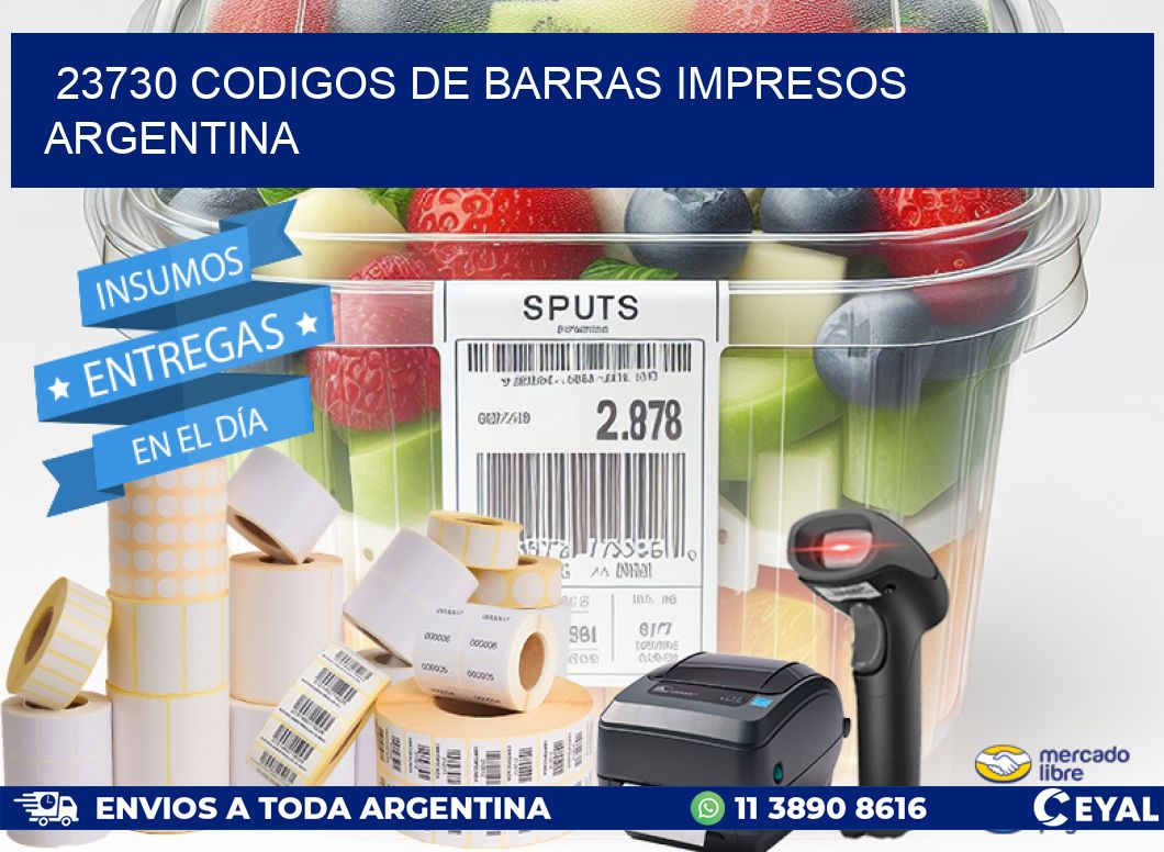 23730 Codigos de barras impresos Argentina