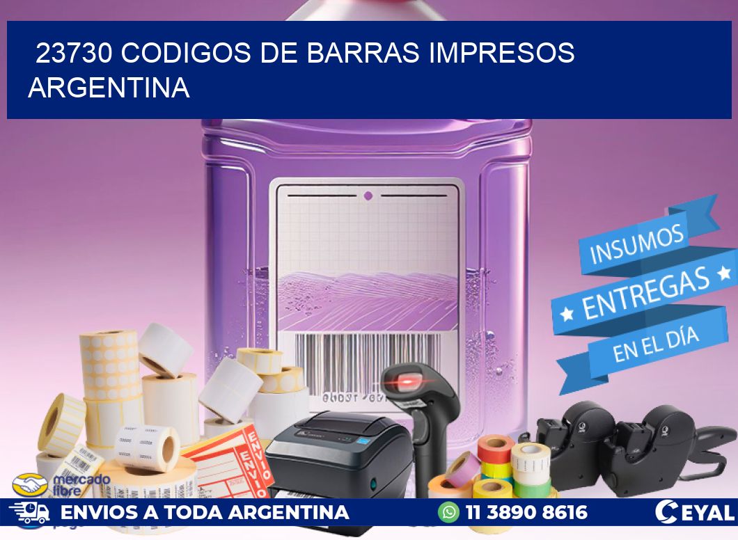 23730 Codigos de barras impresos Argentina