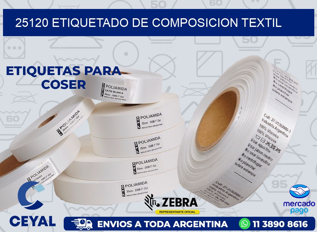 25120 ETIQUETADO DE COMPOSICION TEXTIL