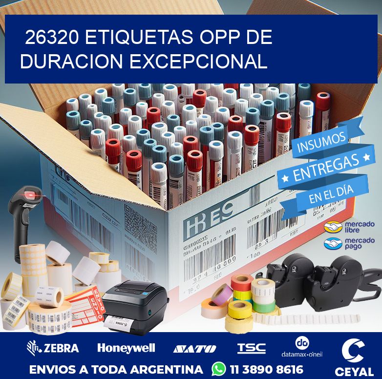 26320 ETIQUETAS OPP DE DURACION EXCEPCIONAL