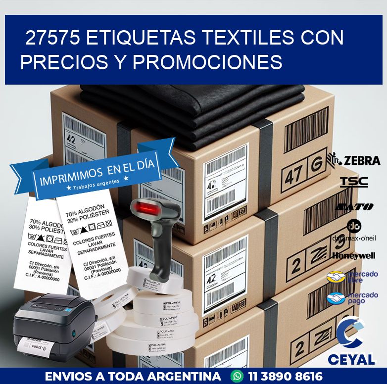 27575 ETIQUETAS TEXTILES CON PRECIOS Y PROMOCIONES