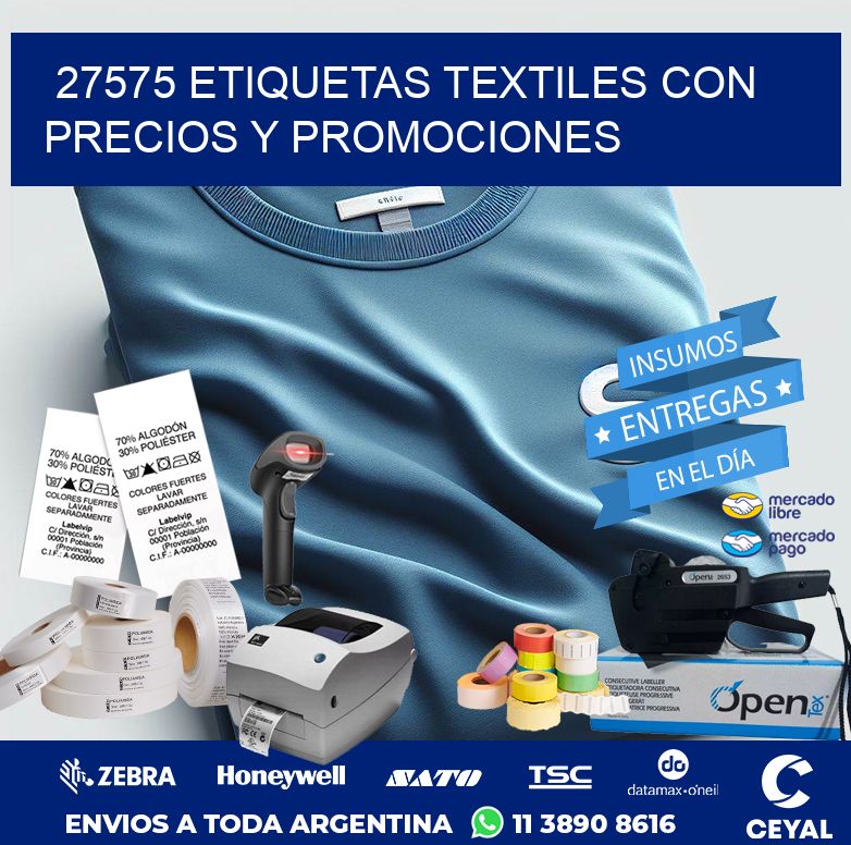 27575 ETIQUETAS TEXTILES CON PRECIOS Y PROMOCIONES