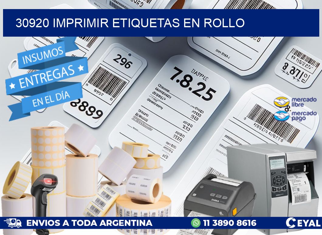 30920 imprimir etiquetas en rollo