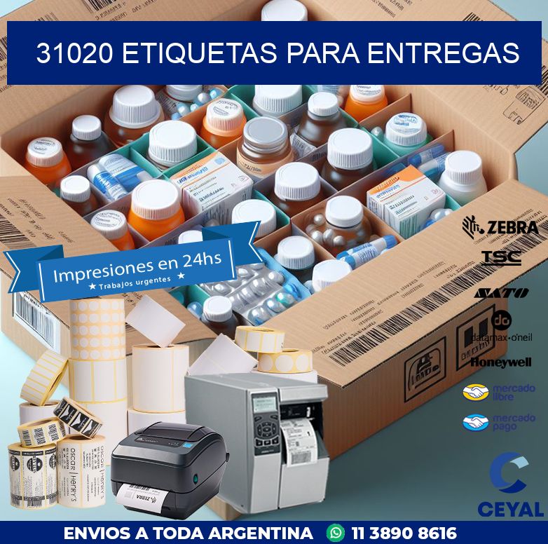 31020 ETIQUETAS PARA ENTREGAS