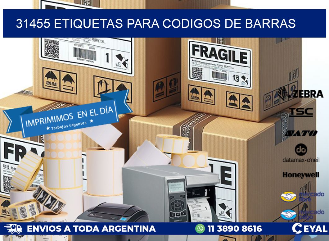 31455 ETIQUETAS PARA CODIGOS DE BARRAS