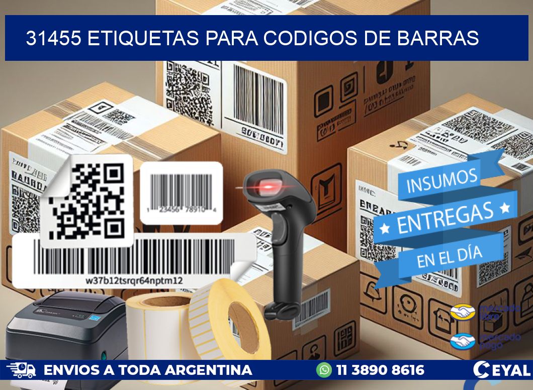 31455 ETIQUETAS PARA CODIGOS DE BARRAS