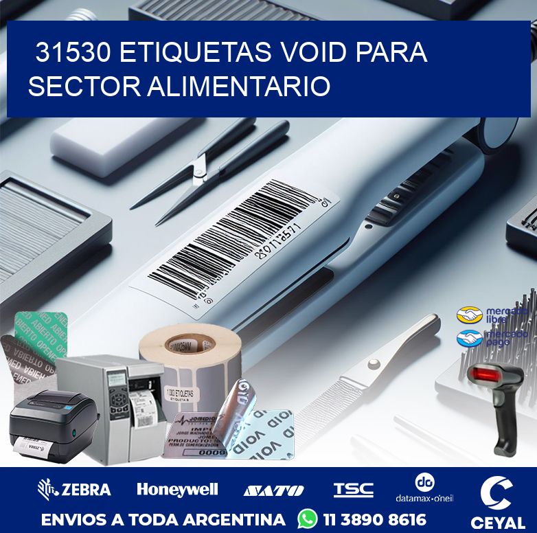 31530 ETIQUETAS VOID PARA SECTOR ALIMENTARIO