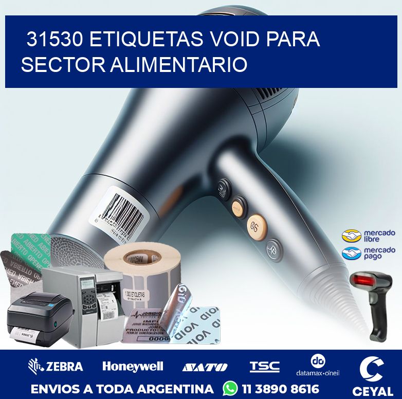 31530 ETIQUETAS VOID PARA SECTOR ALIMENTARIO