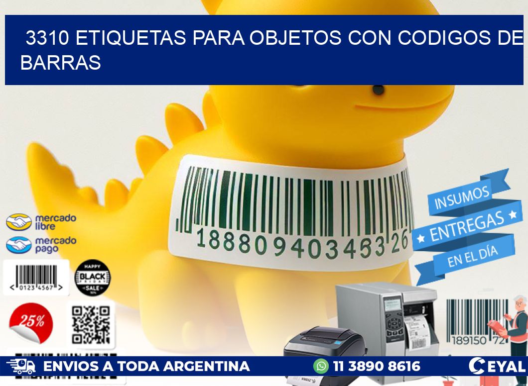 3310 ETIQUETAS PARA OBJETOS CON CODIGOS DE BARRAS