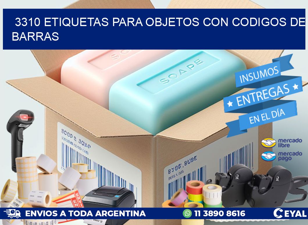 3310 ETIQUETAS PARA OBJETOS CON CODIGOS DE BARRAS