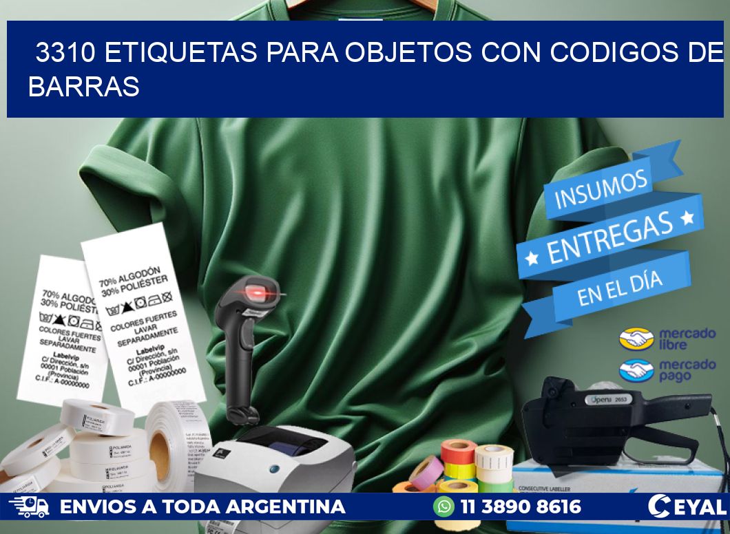 3310 ETIQUETAS PARA OBJETOS CON CODIGOS DE BARRAS