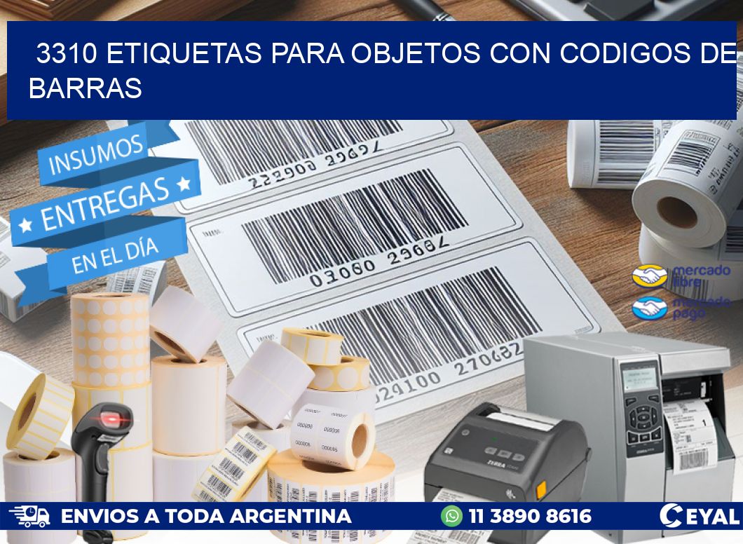 3310 ETIQUETAS PARA OBJETOS CON CODIGOS DE BARRAS