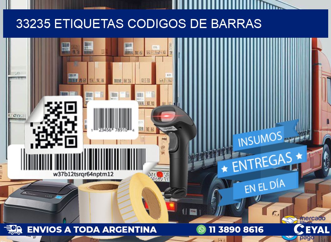 33235 etiquetas codigos de barras