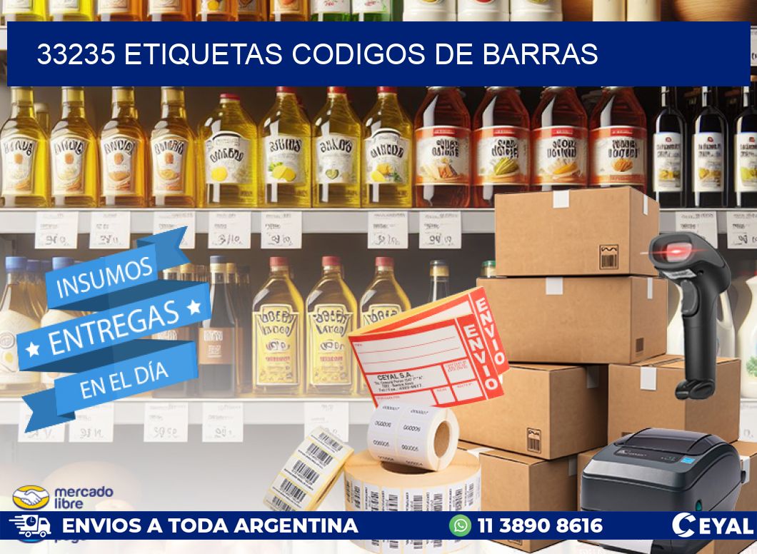 33235 etiquetas codigos de barras