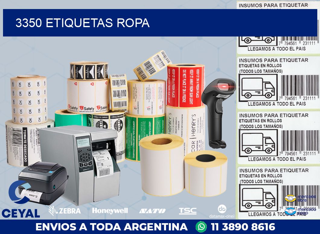 3350 ETIQUETAS ROPA